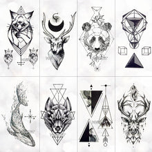 Load image into Gallery viewer, New Waterproof Temporary Tattoo Sticker Deer Animal Flash Tatoo Black Line Body Art Small Decorative Design For Womens Boys