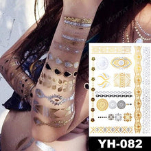 Load image into Gallery viewer, New Waterproof Temporary Tattoo Sticker Golden Silver Flower Jewelry Flash Fashion Different Design Tattoos For Womens