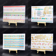 Load image into Gallery viewer, New Waterproof Temporary Tattoo Sticker Golden Silver Flower Jewelry Flash Fashion Different Design Tattoos For Womens