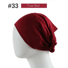 Load image into Gallery viewer, New Winter Autumn Soft Solid Color Inner Hijab Cap Lightweight Muslim Turban Elegant Hijab Caps Hat Islam Under Scarf Undercap Bonnet Color Soft Jersey Stretch Hijab's Tube Cap Hat Hijab Bonnet Muslim Women Scarf Turbans Head For Women