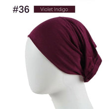 Load image into Gallery viewer, New Winter Autumn Soft Solid Color Inner Hijab Cap Lightweight Muslim Turban Elegant Hijab Caps Hat Islam Under Scarf Undercap Bonnet Color Soft Jersey Stretch Hijab's Tube Cap Hat Hijab Bonnet Muslim Women Scarf Turbans Head For Women