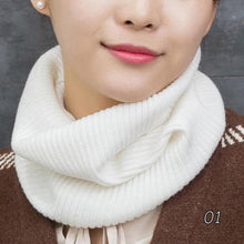 Load image into Gallery viewer, New Winter Autumn Solid Color Soft Cashmere Knit Ring Scarves Neck Warmer Elastic Neck Gaiter Head Wrap Headwear Comfort Collar Female Winter One Loop Scarf For Women