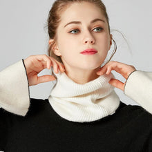 Load image into Gallery viewer, New Winter Autumn Solid Color Soft Cashmere Knit Ring Scarves Neck Warmer Elastic Neck Gaiter Head Wrap Headwear Comfort Collar Female Winter One Loop Scarf For Women