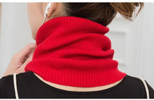 Load image into Gallery viewer, New Winter Autumn Solid Color Soft Cashmere Knit Ring Scarves Neck Warmer Elastic Neck Gaiter Head Wrap Headwear Comfort Collar Female Winter One Loop Scarf For Women