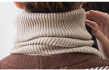 Load image into Gallery viewer, New Winter Autumn Solid Color Soft Cashmere Knit Ring Scarves Neck Warmer Elastic Neck Gaiter Head Wrap Headwear Comfort Collar Female Winter One Loop Scarf For Women