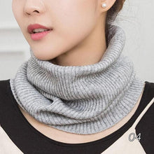Load image into Gallery viewer, New Winter Autumn Solid Color Soft Cashmere Knit Ring Scarves Neck Warmer Elastic Neck Gaiter Head Wrap Headwear Comfort Collar Female Winter One Loop Scarf For Women