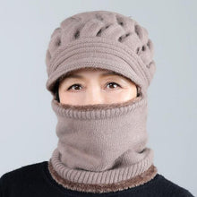 Load image into Gallery viewer, New Winter Balaclava Beanies Mother Hat Women Warm Thick Skellies Riding Outdoor Hats Gorgas Stripes Beanie Cap Mask Scarf Hat Set Outdoor Sport Warm Beanies Hat For Men Knitted Hats Bandana Hiking Camping Kid Neck Warmer Cap