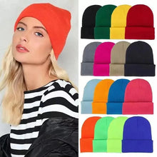 Load image into Gallery viewer, New Winter Hats for Women Men Beanies Knitted Solid Cool Hat Girls Autumn Female Beanie Warm Bonnet Casual Cap For Winter Knitted Autumn Winter Cap Warm Elastic Winter Women and Men Hat