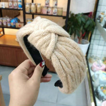Load image into Gallery viewer, New Winter Knitted Headband Women Warm Handmade Hairband Girls Fashion Solid Turban Center Knot Casual Gorgeous Hair Accessories For Women