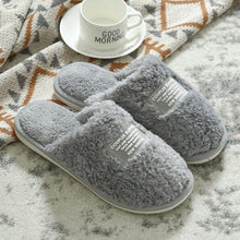 Load image into Gallery viewer, New Winter Men And Women Slippers Indoor Home Warm Plush Non-Slip Wear-Resistant Soft-Soled Couple Cotton House Slippers Memory Foam Slippers Scuff Outdoor Indoor Warm Plush Bedroom Shoes