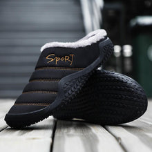Load image into Gallery viewer, New Winter Slippers For Men Warm Indoor Shoes Short Plush Flat Heel Slipper Waterproof Nonslip Home Slippers Slip-on House Shoes With Arch Support Warm Faux Fur Lined Rubber Sole
