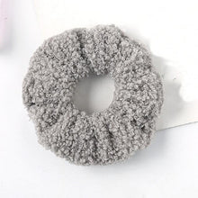 Load image into Gallery viewer, New Women Cute Teddy Velvet Scrunchies Elastic Hair Band Faux Fur Hair Rope Girl's Hair Tie Accessories Ponytail Holder Accessories for Women And Girls