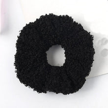 Load image into Gallery viewer, New Women Cute Teddy Velvet Scrunchies Elastic Hair Band Faux Fur Hair Rope Girl's Hair Tie Accessories Ponytail Holder Accessories for Women And Girls