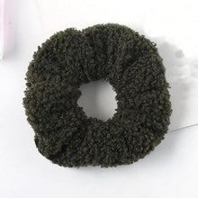Load image into Gallery viewer, New Women Cute Teddy Velvet Scrunchies Elastic Hair Band Faux Fur Hair Rope Girl's Hair Tie Accessories Ponytail Holder Accessories for Women And Girls