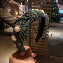 Load image into Gallery viewer, New Women Hairband Cross Knot Braid Twist Headband Adult Autumn Winter Shiny Color Headwear Wide Side Turban Gorgeous Hair Accessories For Women