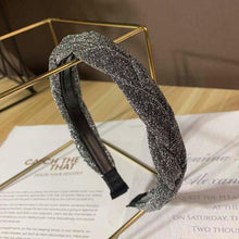 Load image into Gallery viewer, New Women Hairband Cross Knot Braid Twist Headband Adult Autumn Winter Shiny Color Headwear Wide Side Turban Gorgeous Hair Accessories For Women
