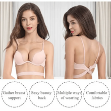 Load image into Gallery viewer, New Women Lingerie U Backless Bras Underwear Deep U Low Cut Push Up Bra Female Breathable Bra