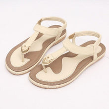 Load image into Gallery viewer, New Women Sandals Flat Heel Summer Casual Flip Flops Single Ladies Shoes Woman Soft Sole Slippers Summer Casual Flat Ankle T-Strap Thong Elastic Comfortable Flip Flops Beach Shoes Sandal