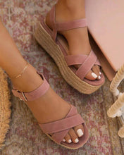 Load image into Gallery viewer, New Women Sandals Summer Outdoor Beach Shoes Adjustable Buckle Fashion Casual Lace Up Women Shoes Beach Sandals Open Toe Heels Casual Summer Women Platform Sandals