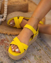 Load image into Gallery viewer, New Women Sandals Summer Outdoor Beach Shoes Adjustable Buckle Fashion Casual Lace Up Women Shoes Beach Sandals Open Toe Heels Casual Summer Women Platform Sandals