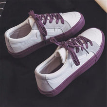 Load image into Gallery viewer, New Women Sneaker Fashion Breathble Vulcanized Shoes Platform Lace Up Casual White Tenis Sneakers Women Play Fashion Sneaker Low Top Elastic Canvas Flat Sneakers