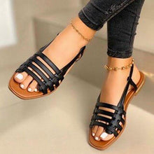 Load image into Gallery viewer, New Women Summer Casual Slides Comfortable Flax Slippers Striped Bow Linen Flip Flops Platform Flat Sandals For Women Casual Summer Cute Open Toe Ladies Sandals