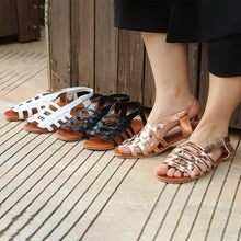 Load image into Gallery viewer, New Women Summer Casual Slides Comfortable Flax Slippers Striped Bow Linen Flip Flops Platform Flat Sandals For Women Casual Summer Cute Open Toe Ladies Sandals
