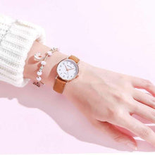 Load image into Gallery viewer, New Women Watch Fashion Casual Leather Belt Watches Simple Small Dial Quartz Dress Wristwatch Quartz Analog Wrist Watches For Women With Second Hand Luminous Hands Women Leather Watch