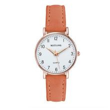 Load image into Gallery viewer, New Women Watch Fashion Casual Leather Belt Watches Simple Small Dial Quartz Dress Wristwatch Quartz Analog Wrist Watches For Women With Second Hand Luminous Hands Women Leather Watch