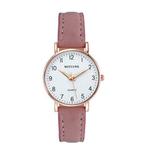 Load image into Gallery viewer, New Women Watch Fashion Casual Leather Belt Watches Simple Small Dial Quartz Dress Wristwatch Quartz Analog Wrist Watches For Women With Second Hand Luminous Hands Women Leather Watch
