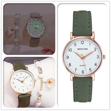 Load image into Gallery viewer, New Women Watch Fashion Casual Leather Belt Watches Simple Small Dial Quartz Dress Wristwatch Quartz Analog Wrist Watches For Women With Second Hand Luminous Hands Women Leather Watch