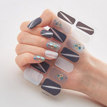 Load image into Gallery viewer, New Year Patterned Nail Decor Nail Polish Nail Art Stickers Full Beauty Sticker for Nails Nail Accessorie Christmas Nail Sticker 3D Nail Art Stickers Decal Slider Template Diy Nail Tool Decorations Nail Art Design Self Adhesive Luxury Designer Nail Sticke
