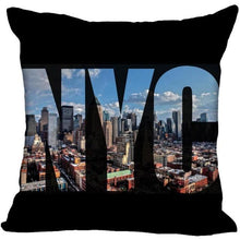 Load image into Gallery viewer, New York Pillow Cover Square Cushion Cover Christmas Zippered Pillow Case for Sofa Bed Home Decor 40*40cm,45*45cm(One Side)