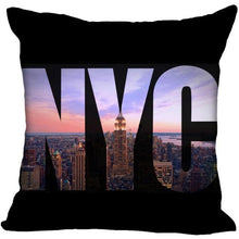Load image into Gallery viewer, New York Pillow Cover Square Cushion Cover Christmas Zippered Pillow Case for Sofa Bed Home Decor 40*40cm,45*45cm(One Side)