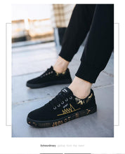 Load image into Gallery viewer, Newest Spring Autumn Men's Flat Shoes Fashion Comfortable Breathable Canvas Sneakers Men's Lace Casual Slip On Sneakers Classic Low Top Canvas Causal Comfortable Walking Flats Sneakers