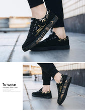 Load image into Gallery viewer, Newest Spring Autumn Men's Flat Shoes Fashion Comfortable Breathable Canvas Sneakers Men's Lace Casual Slip On Sneakers Classic Low Top Canvas Causal Comfortable Walking Flats Sneakers