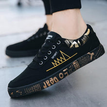 Load image into Gallery viewer, Newest Spring Autumn Men's Flat Shoes Fashion Comfortable Breathable Canvas Sneakers Men's Lace Casual Slip On Sneakers Classic Low Top Canvas Causal Comfortable Walking Flats Sneakers
