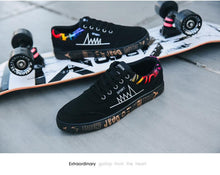 Load image into Gallery viewer, Newest Spring Autumn Men's Flat Shoes Fashion Comfortable Breathable Canvas Sneakers Men's Lace Casual Slip On Sneakers Classic Low Top Canvas Causal Comfortable Walking Flats Sneakers