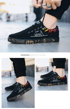Load image into Gallery viewer, Newest Spring Autumn Men's Flat Shoes Fashion Comfortable Breathable Canvas Sneakers Men's Lace Casual Slip On Sneakers Classic Low Top Canvas Causal Comfortable Walking Flats Sneakers