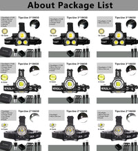 Load image into Gallery viewer, Newest Waterproof XHP199 16-Core Super Bright Powerful Lantern Headlamp XHP110 LED USB Flashlight XHP50 Headlight Rechargeable 18650 Zoom Torch Light