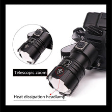 Load image into Gallery viewer, Newest Waterproof XHP199 16-Core Super Bright Powerful Lantern Headlamp XHP110 LED USB Flashlight XHP50 Headlight Rechargeable 18650 Zoom Torch Light