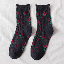 Load image into Gallery viewer, News Fashion Floral Print Women's Socks Harajuku Vintage Streetwear Crew Socks Kawaii Cute Cotton Long Sock Winter Warm Socks For Men And Women
