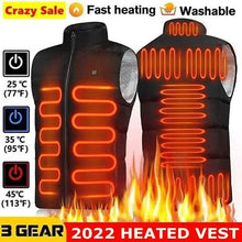 Load image into Gallery viewer, Nine Districts Intelligent Heating Vest Electric Heating