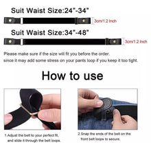 Load image into Gallery viewer, No Buckle Elastic Stretch Belts for Men and Women Comfortable Invisible Belts