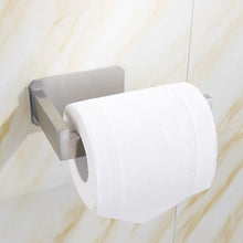 Load image into Gallery viewer, No-Drill Self Adhesive Toilet Paper Holder Stainless Steel Bathroom Kitchen Roll Paper Accessory Tissue Towel Rack Metal Holders Toilet Tissue Roll Holders Dispenser And Hangers Wall Mounted For Bathroom Kitchen Stainless Steel Modern Square Style