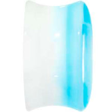 Load image into Gallery viewer, Clear Acrylic Double Flare Turquoise Blue Anchor Saddle Plug Set 6mm to 20mm