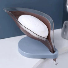 Load image into Gallery viewer, Non-slip leaf Shape Soap Box Bathroom Soap Holder Dish Storage Plate Tray Soap Holder Case Kitchen Supplies Bathroom Accessories Soap Dishes Sponge Container with Suction Cup Leaf Shape Self Draining for Bathroom Kitchen Sink