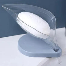 Load image into Gallery viewer, Non-slip leaf Shape Soap Box Bathroom Soap Holder Dish Storage Plate Tray Soap Holder Case Kitchen Supplies Bathroom Accessories Soap Dishes Sponge Container with Suction Cup Leaf Shape Self Draining for Bathroom Kitchen Sink