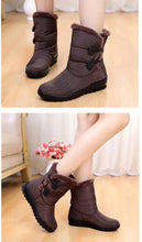 Load image into Gallery viewer, Non-Slip Snow Boots New Womens Warm Winter Boots Waterproof Shoes Winter Women Shoes Plus Velvet Cotton Boots Warm Lining Comfortable Non Slip Ankle Booties Outdoor Hiking Walking Platform Shoes