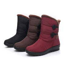 Load image into Gallery viewer, Non-Slip Snow Boots New Womens Warm Winter Boots Waterproof Shoes Winter Women Shoes Plus Velvet Cotton Boots Warm Lining Comfortable Non Slip Ankle Booties Outdoor Hiking Walking Platform Shoes